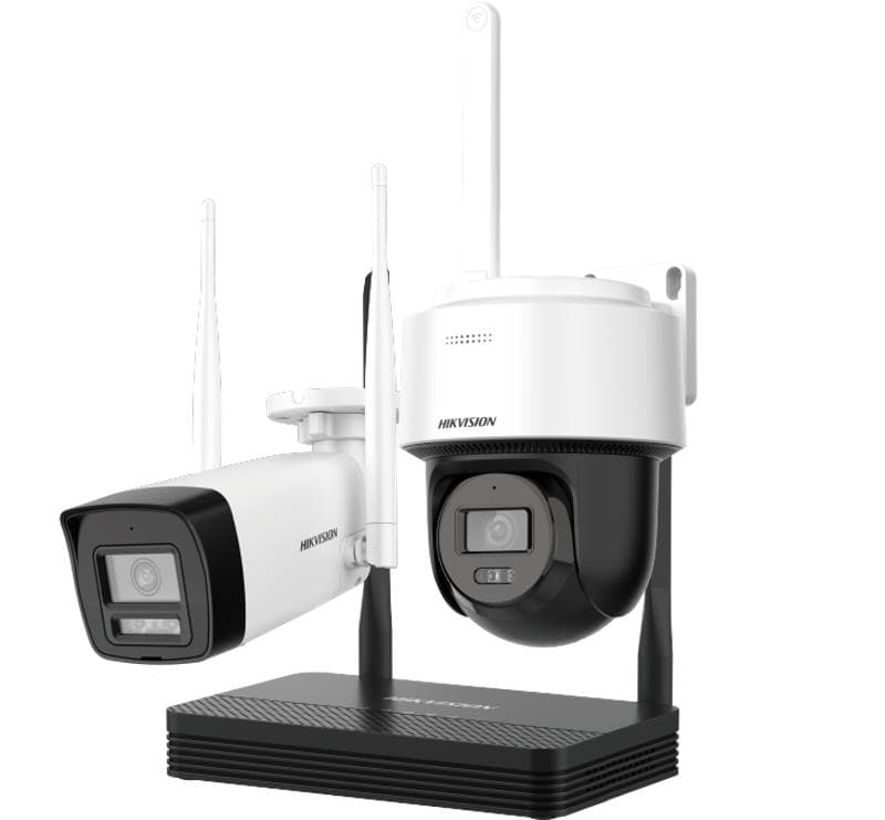 HIKVISION  PACK 2 CAMERA ETANCH  + PT DOME 4MP + NVS WIFI KIT