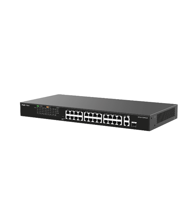 Switch Rackable Ruijie Reyee RG-ES126FGS-LP 26 Ports avec 24 Ports PoE+ 180W — Ruijie Réseaux