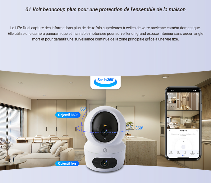 Caméra H7c Dual 2K Wi-Fi EZVIZ