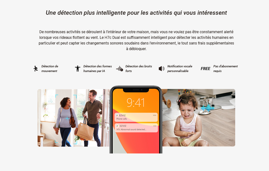 Caméra H7c Dual 2K Wi-Fi EZVIZ