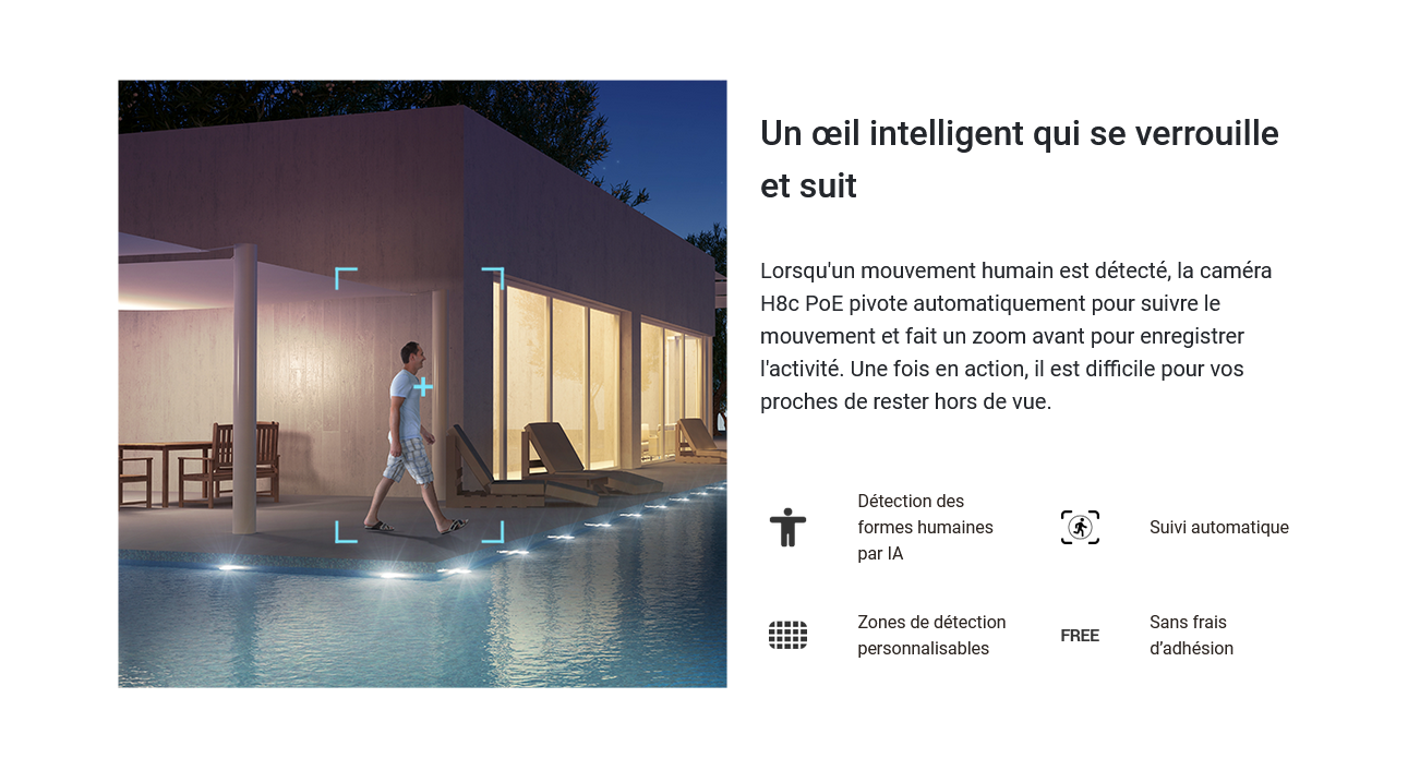Caméra H8c 2K Wi-Fi EZVIZ