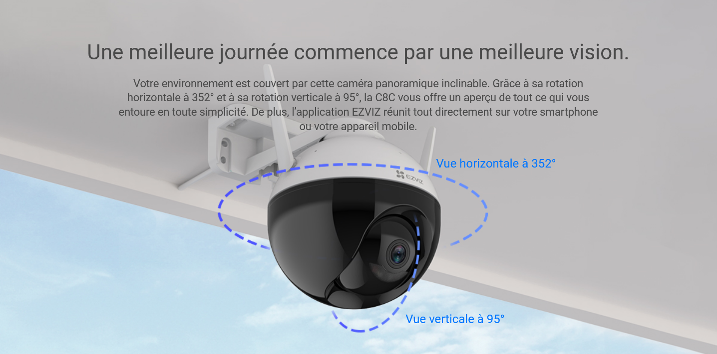 Caméra C8C FHD Wi-Fi Motorisée EZVIZ