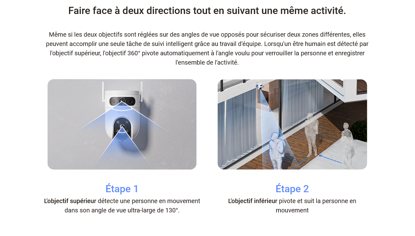 Caméra H9c Dual 2K Wi-Fi EZVIZ