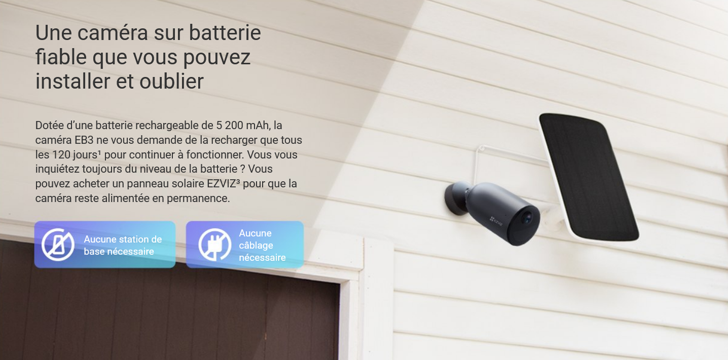 Caméra EB3 2K autonome sur batterie EZVIZ