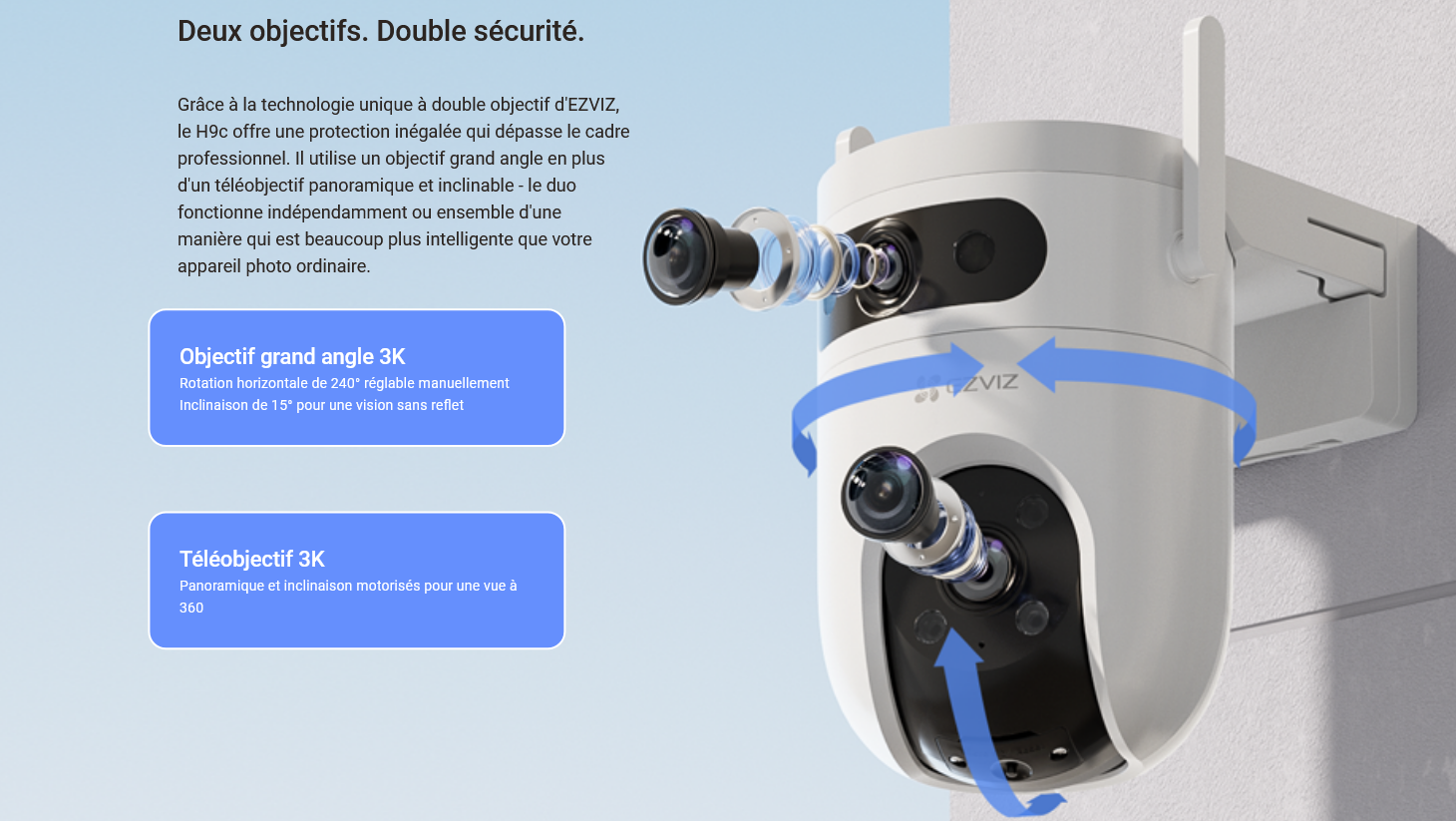Caméra H9c Dual 3K Wi-Fi EZVIZ