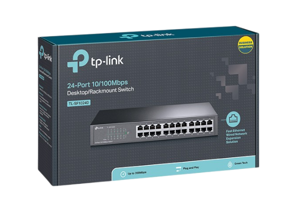 TP-Link TL-SF1024D – Switch non manageable 24 × 10100 Mbps, rackable