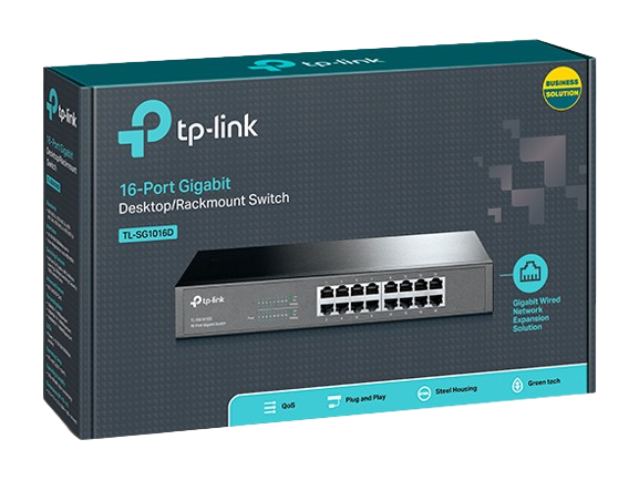 TP-Link TL-SG1016D – Switch 16 Ports , RJ45 10-100-1000 Mbps
