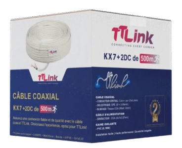 TT-Link Câble Coaxial 500 m RG6 Quad-Shield, Fil Cuivre,3 GHz, Faible Perte 2 TT-Link Câble Coaxial 500 m RG6 Quad-Shield, Fil Cuivre,3 GHz, Faible Perte