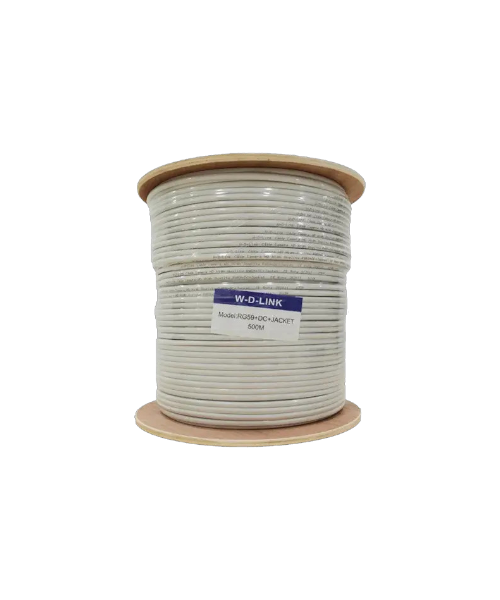 Câble Coaxial W-D-LINK RG59 avec Gaine PVC – Transmission Vidéo et Alimentation 1