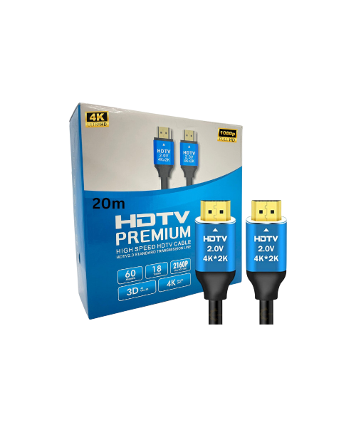 Câble HDMI 4K 20m – Haute Vitesse HDMI 2.0, 4K 60Hz, HDR 1