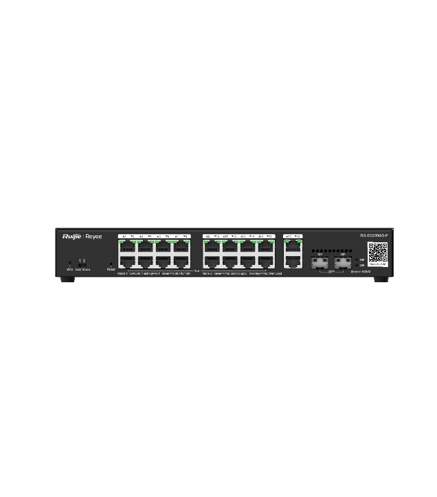 Switch Cloud Manageable Ruijie Reyee RG-ES220GS-P 20 Ports Gigabit avec 16 Ports PoE+ 250W 1