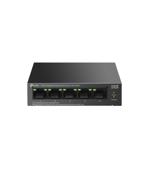 Switch de Bureau TP-Link LS105GP 5 Ports Gigabit avec 4 Ports PoE+ 1