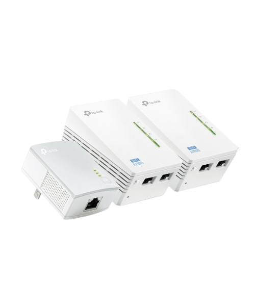 TP-Link TL-WPA4220 TKIT – Kit CPL AV600 + Wi-Fi N 300 Mbps, 3 adaptateurs, Wi-Fi Clone 1